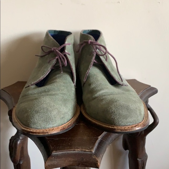 ted baker linnus chukka boots in dark Greek suede - Picture 3 of 11